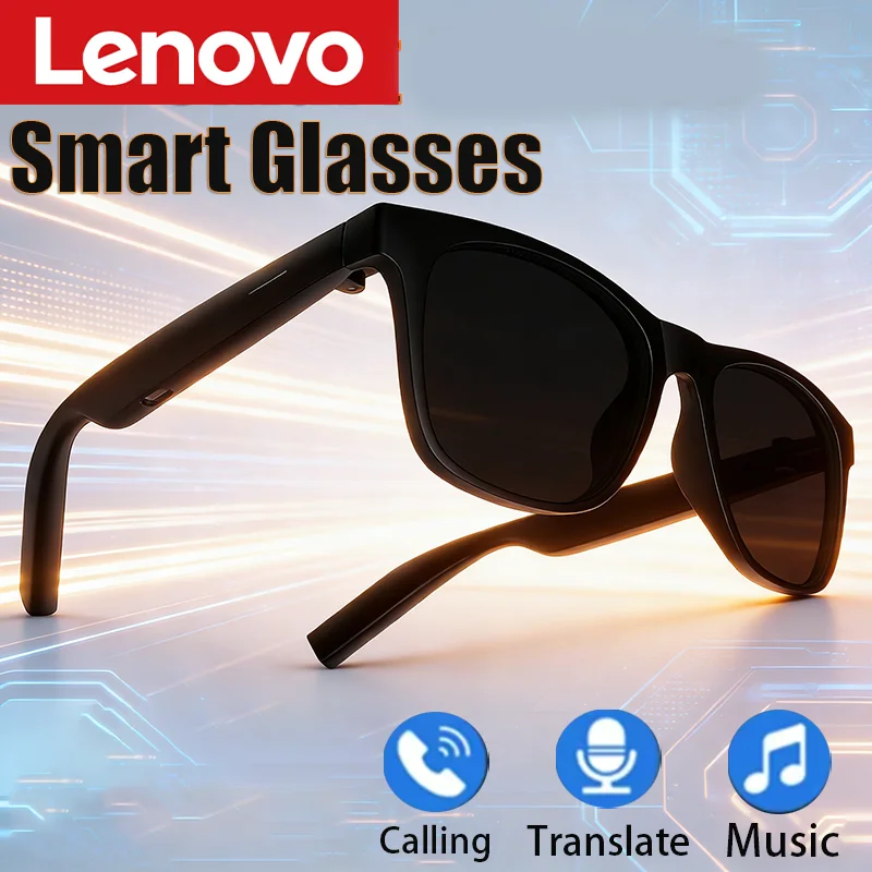 Lenovo Smart Glasses Remote Control Touch Photo Camera Translator Voice Assistant Adults Sunglasses Wireless Bluetooth Glasses
Lenovo Smart Glasses Remote Control Touch Photo Camera Translator Voice Assistant Adults Sunglasses Wireless Bluetooth Glasses