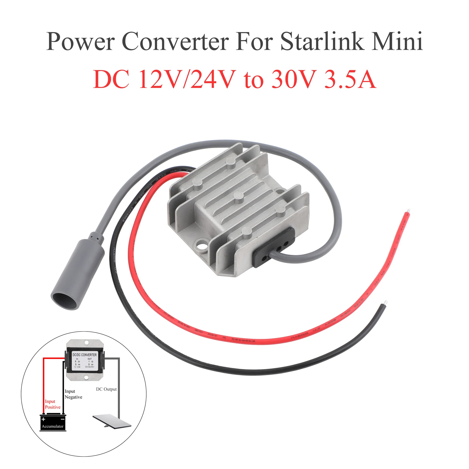 Для Starlink MINI 12/24 В до 30 В 3,5 А повышающий преобразователь постоянного тока с гнездовой вилкой + удлинительные кабели постоянного тока 3/5/10/20 м «папа-мама»
Для Starlink MINI 12/24 В до 30 В 3,5 А повышающий преобразователь постоянного тока с гнездовой вилкой + удлинительные кабели постоянного тока 3/5/10/20 м «папа-мама»