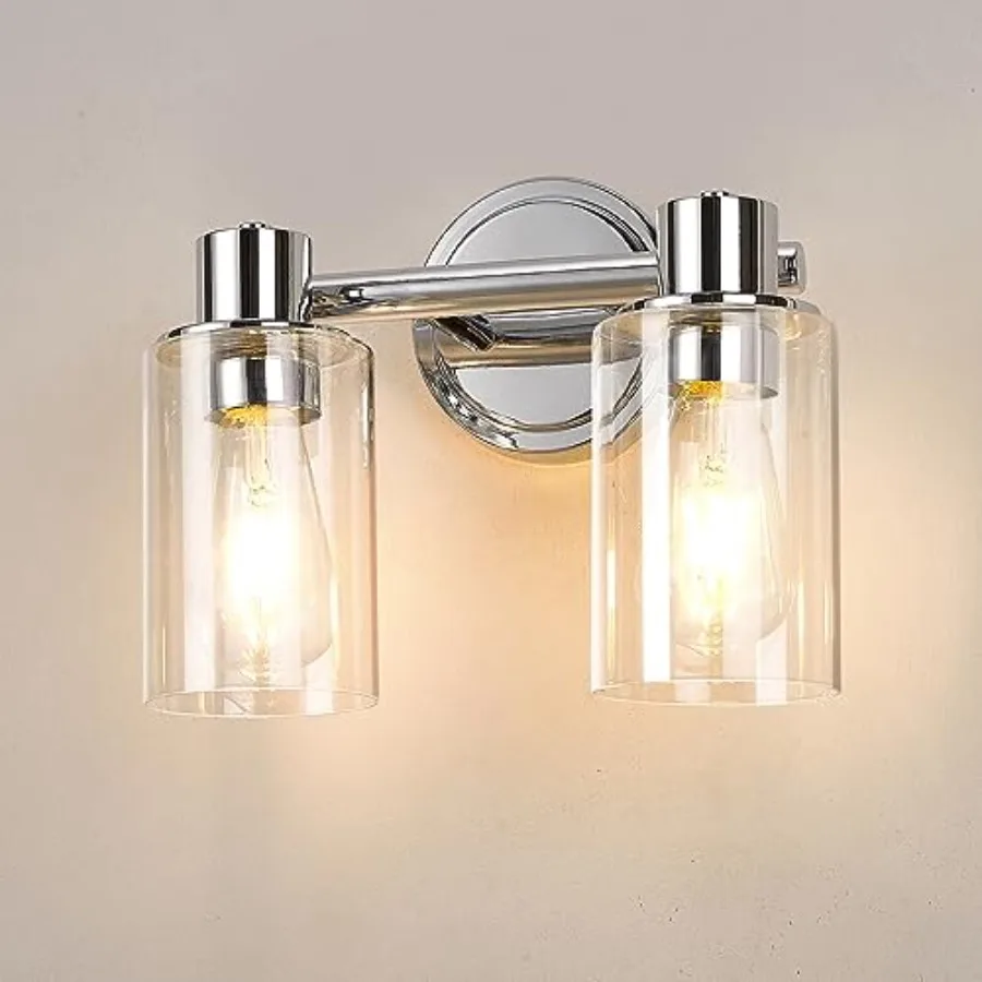 Light Bathroom Wall Sconce Light Fixtures with Clear Glass Bathroom Wall Over Mirror Vanity with E6 Base
Light Bathroom Wall Sconce Light Fixtures with Clear Glass Bathroom Wall Over Mirror Vanity with E6 Base