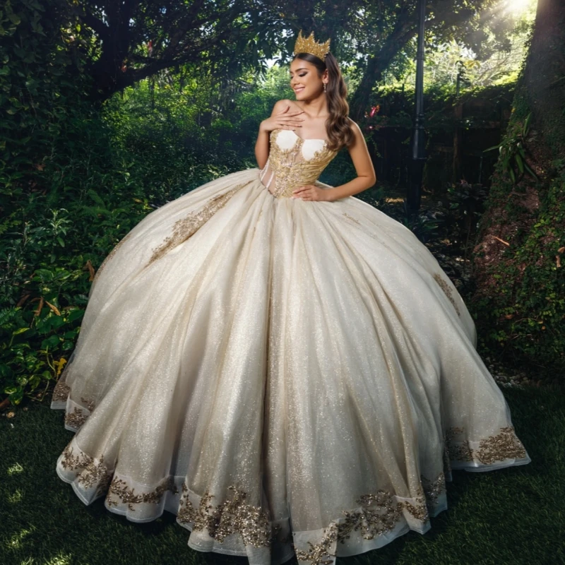 Светлое платье Quinceanera цвета шампанского, бальное платье с открытыми плечами, аппликация, кружевные бусины, тюлевой корсет, вечерние, день рождения, милое платье 16,
Светлое платье Quinceanera цвета шампанского, бальное платье с открытыми плечами, аппликация, кружевные бусины, тюлевой корсет, вечерние, день рождения, милое платье 16,