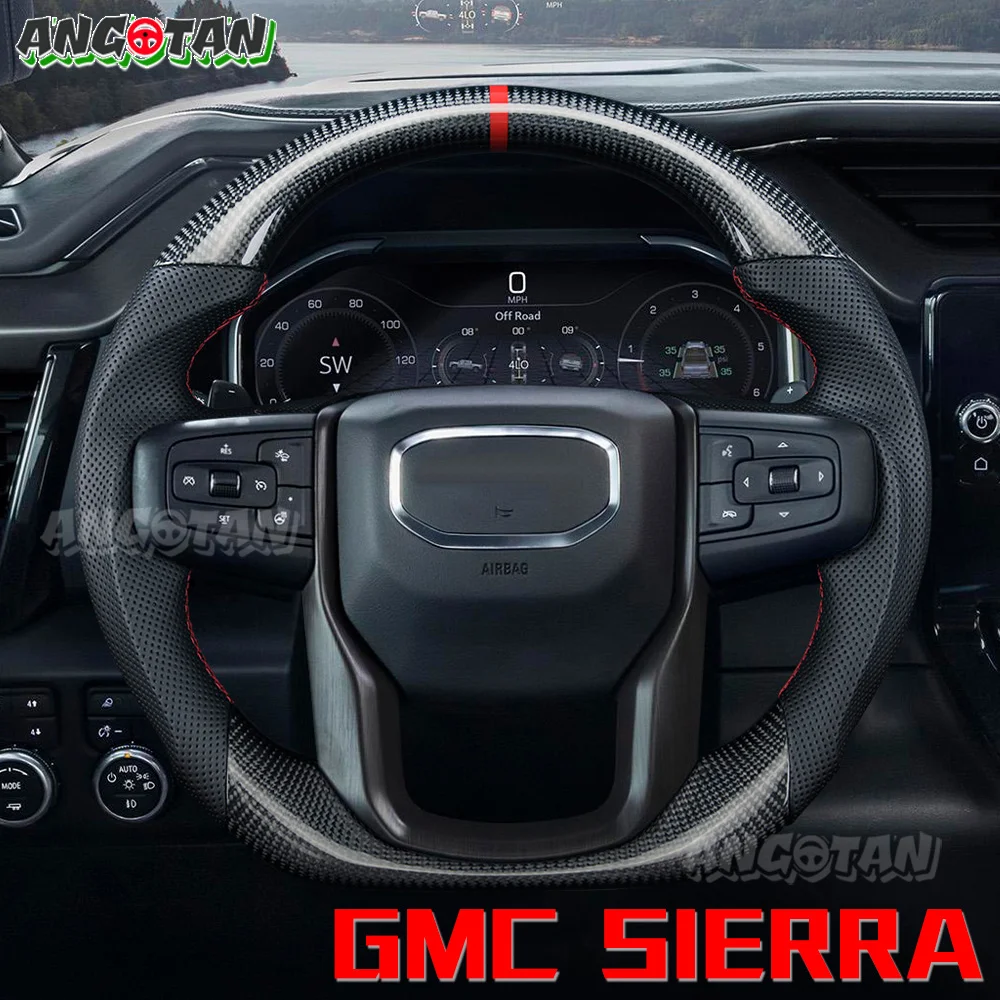 Руль для GMC Sierra 1500 2500 3500 AT4 Denali из настоящего карбона с подогревом, 2019-2024, автомобильные аксессуары
Руль для GMC Sierra 1500 2500 3500 AT4 Denali из настоящего карбона с подогревом, 2019-2024, автомобильные аксессуары