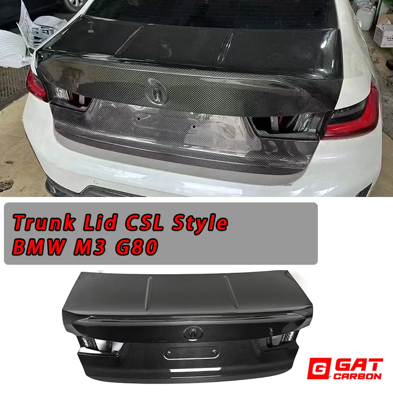 Dry Carbon Fiber CSL Style Trunk lid Cover For BMW G80M3 2021+ Car Replacement Rear trunk lid High Quality
Dry Carbon Fiber CSL Style Trunk lid Cover For BMW G80M3 2021+ Car Replacement Rear trunk lid High Quality