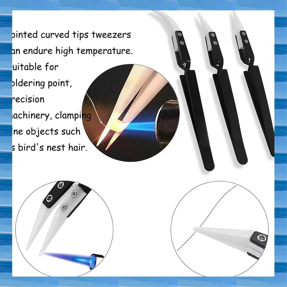 AT53 3 шт. антистатический обратный пинцет IC SMD SMT обратный пинцет термостойкий 1000 градусов ручные инструменты
AT53 3 шт. антистатический обратный пинцет IC SMD SMT обратный пинцет термостойкий 1000 градусов ручные инструменты