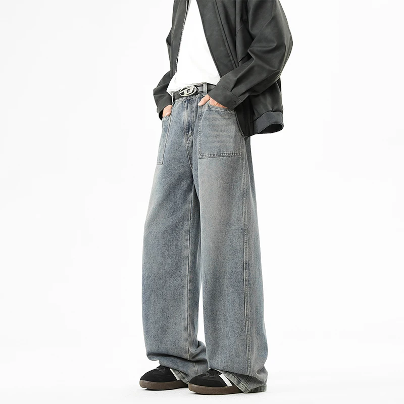 8027 American jeans men's spring and summer new drape loose retro straight tide wide-leg pants
8027 American jeans men's spring and summer new drape loose retro straight tide wide-leg pants