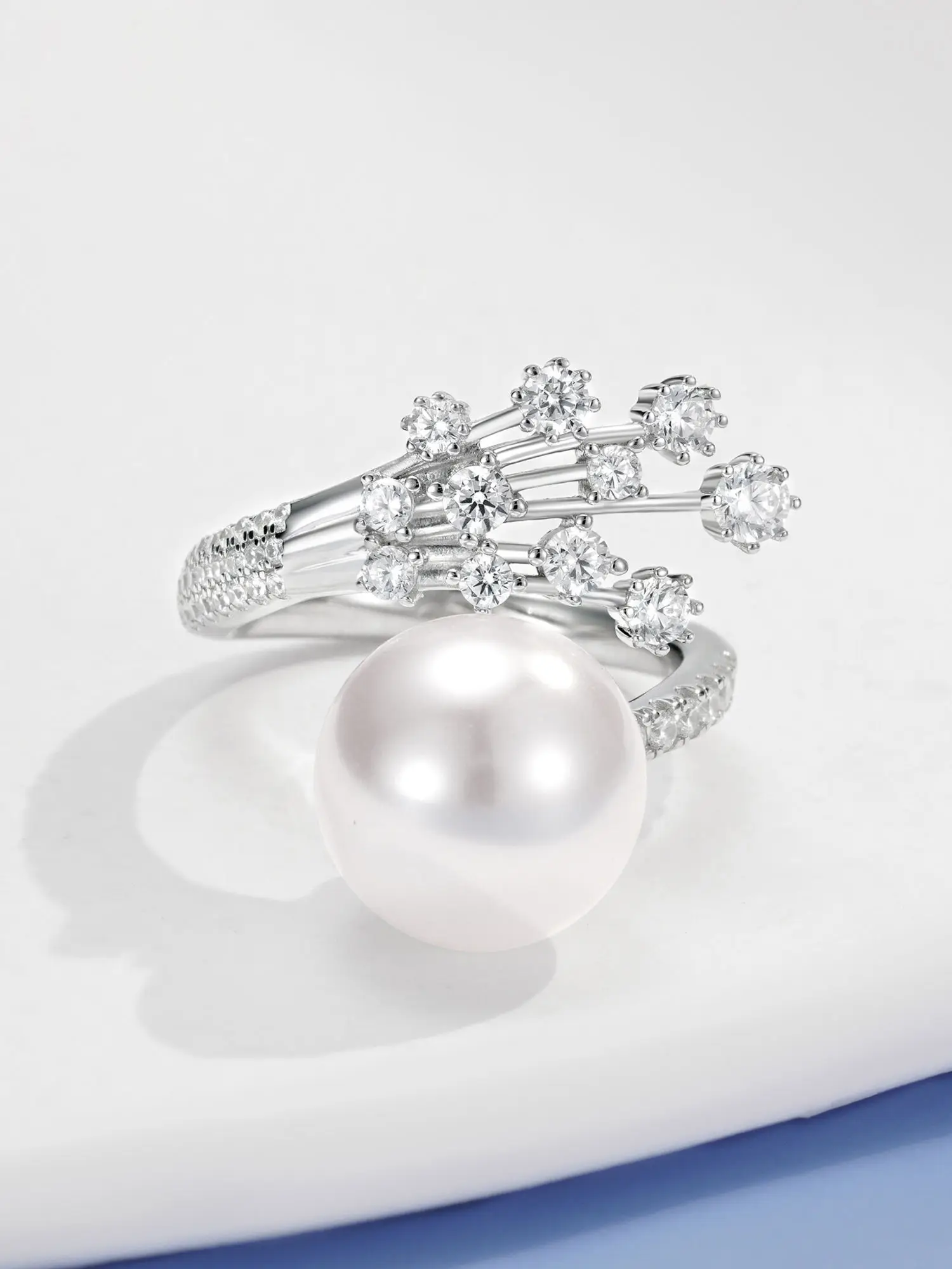 Meteor Pearl Open Ring Full of Diamond Ring 925 Sterling Silver Starry Sky Round Diamond Diamond Ring Female
Meteor Pearl Open Ring Full of Diamond Ring 925 Sterling Silver Starry Sky Round Diamond Diamond Ring Female