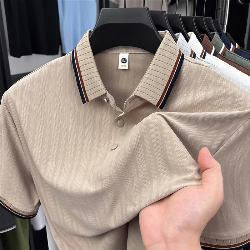 Summer New Men's Polo Shirt Middle Aged Dad Business Leisure Versatile Collar Short Sleeved T-shirt Top
Summer New Men's Polo Shirt Middle Aged Dad Business Leisure Versatile Collar Short Sleeved T-shirt Top