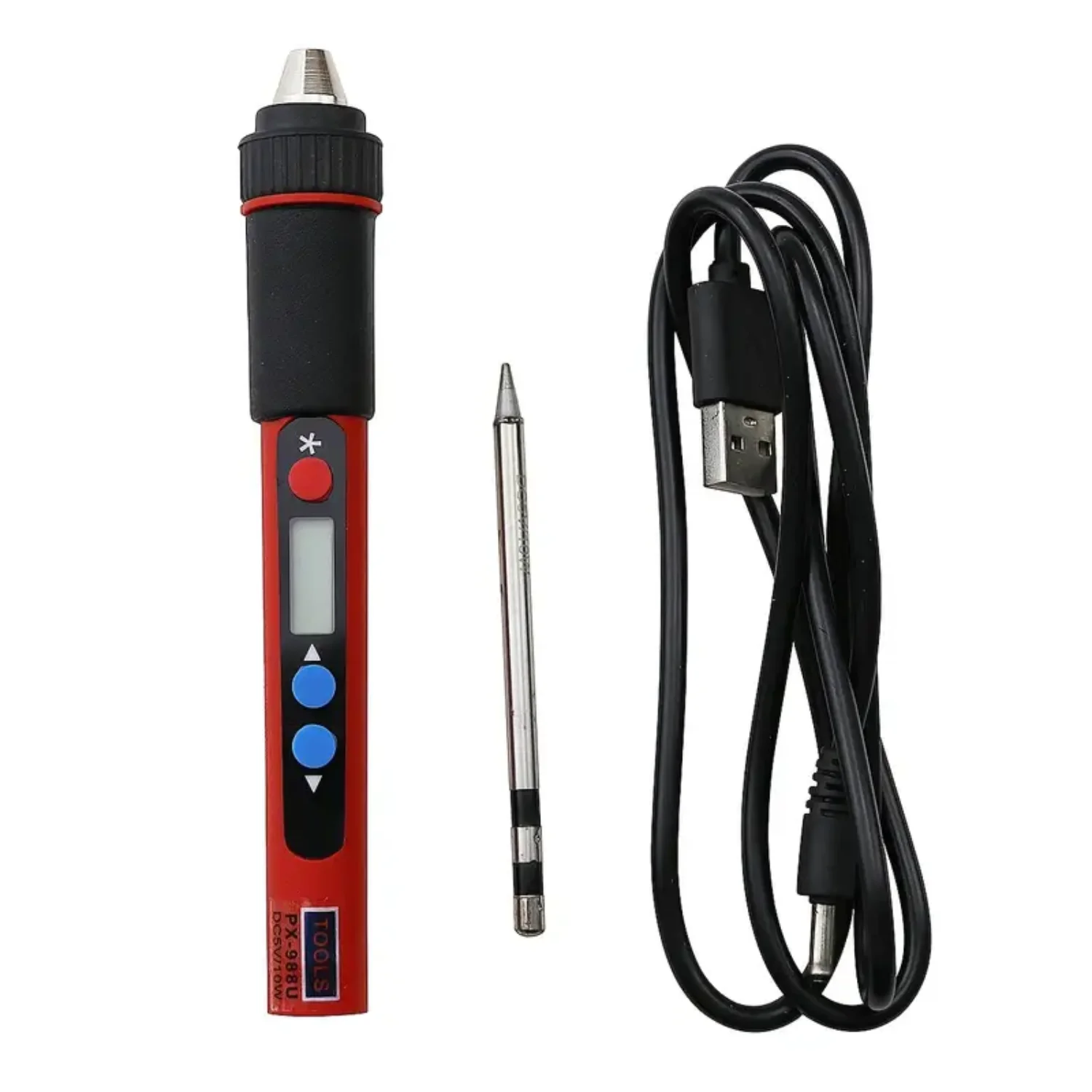 Portable 5V 10W USB Electric Soldering Iron with LCD Digital Display - Adjustable Temperature Soldering Tool for Rework, Repair,
Portable 5V 10W USB Electric Soldering Iron with LCD Digital Display - Adjustable Temperature Soldering Tool for Rework, Repair,