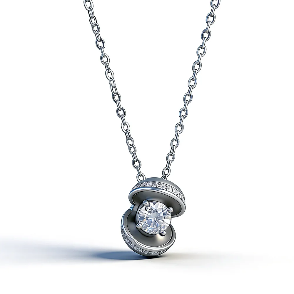 S925 silver mermaid shell pendant 50 points mozzarella diamond necklace summer seaside vacation collarbone chain
S925 silver mermaid shell pendant 50 points mozzarella diamond necklace summer seaside vacation collarbone chain