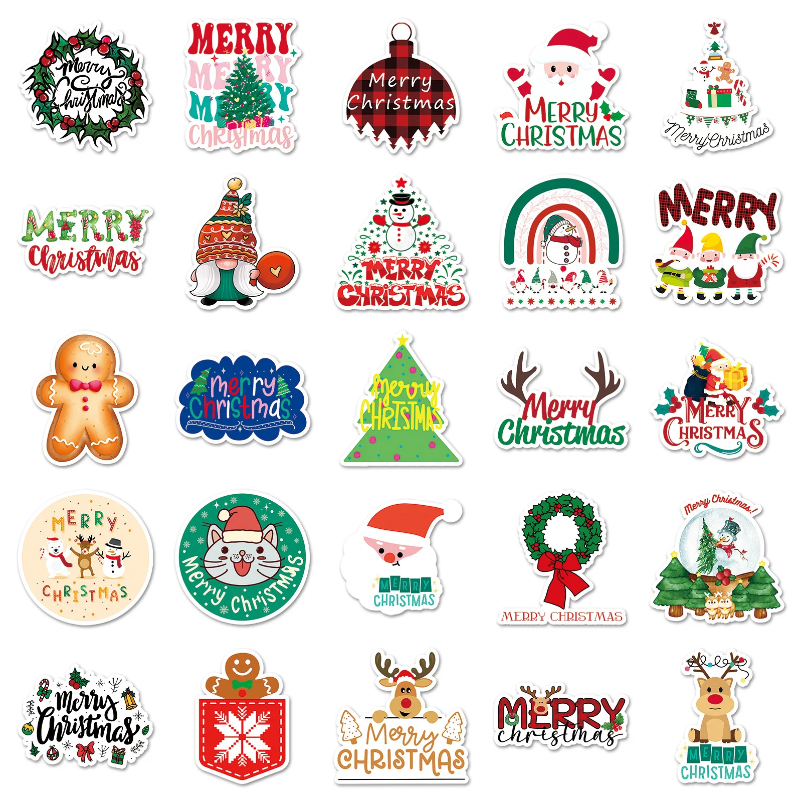50PCS Christmas Festive Cartoon Santa Claus Doodle Decoration Greeting Card Laptop iPad Suitcase Waterproof Stickers Kids Toy
50PCS Christmas Festive Cartoon Santa Claus Doodle Decoration Greeting Card Laptop iPad Suitcase Waterproof Stickers Kids Toy