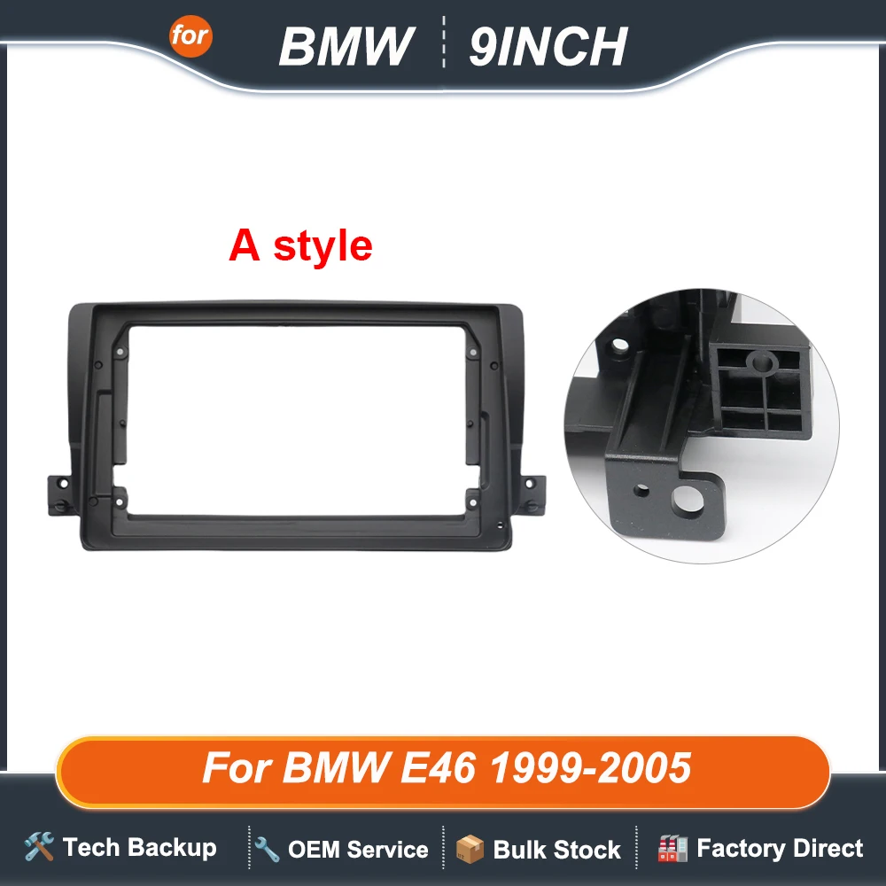Car Multimedia Radio Frame 9 Inch For BMW E46 1999-2005 2din Center Control Dashboard Mounting Bracket With CANBUS Cable
Car Multimedia Radio Frame 9 Inch For BMW E46 1999-2005 2din Center Control Dashboard Mounting Bracket With CANBUS Cable