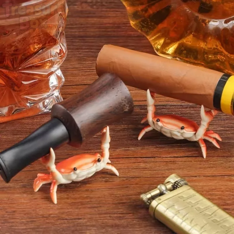 Resin Single Capacity Clawed Cigar Holder Heavyweight Crab Model Design Portable Cigar Stand Home Desktop Creative Ornament
Resin Single Capacity Clawed Cigar Holder Heavyweight Crab Model Design Portable Cigar Stand Home Desktop Creative Ornament