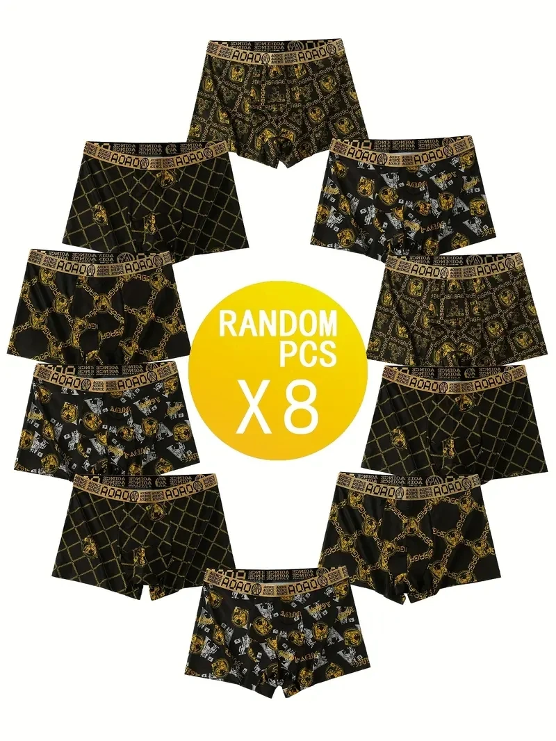 8PCS/SET Men's Underwear Antibacterial Breathable Print Men Boxer Shorts Thin Flat Corner Panties Fashion Sexy Underpant
8PCS/SET Men's Underwear Antibacterial Breathable Print Men Boxer Shorts Thin Flat Corner Panties Fashion Sexy Underpant
