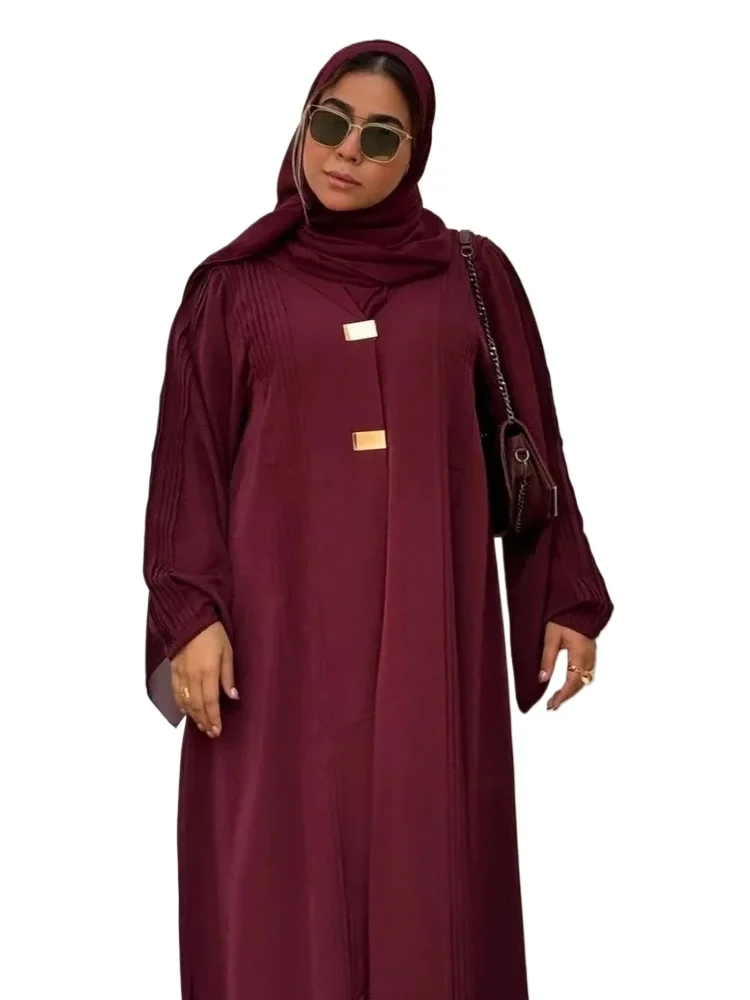 Ramadan Eid Women Abaya Dress Modest Cardigan Party Dresses Lapel Caftan Arab Long Robe Morocco Dubai Kaftan Vestidos Jalabiya
Ramadan Eid Women Abaya Dress Modest Cardigan Party Dresses Lapel Caftan Arab Long Robe Morocco Dubai Kaftan Vestidos Jalabiya