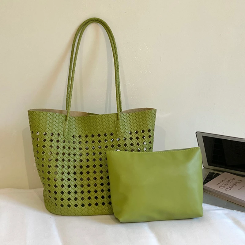 Rattan Woven Hollow Shoulder Bag With Matching Purse,Summer Shopper Market Beach Commute Handbag,Open Weave Lightweight Tote Bag
Rattan Woven Hollow Shoulder Bag With Matching Purse,Summer Shopper Market Beach Commute Handbag,Open Weave Lightweight Tote Bag