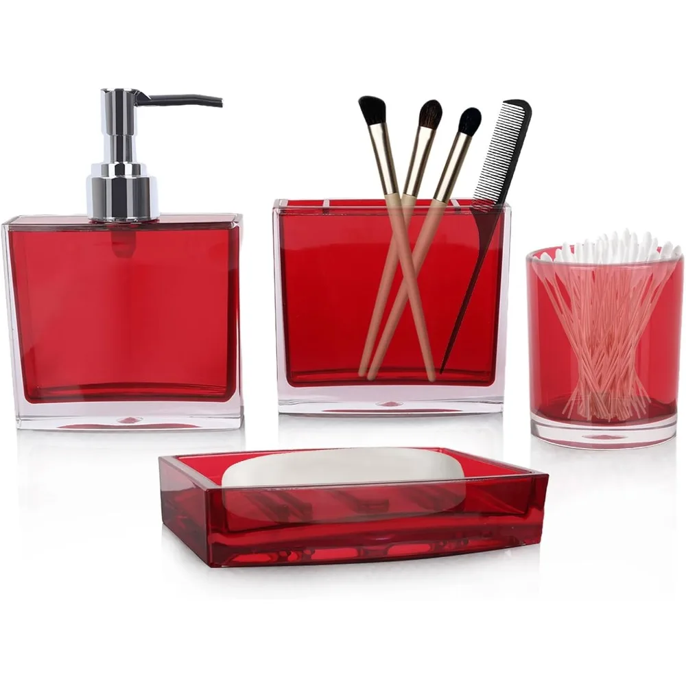 Полный набор аксессуаров для ванной комнаты, 4-х предметный акриловый набор аксессуаров для ванной комнаты премиум-класса, бутылка дезинфицирующего средства для рук, лосьон может костюм для ванной комнаты 
Полный набор аксессуаров для ванной комнаты, 4-х предметный акриловый набор аксессуаров для ванной комнаты премиум-класса, бутылка дезинфицирующего средства для рук, лосьон может костюм для ванной комнаты