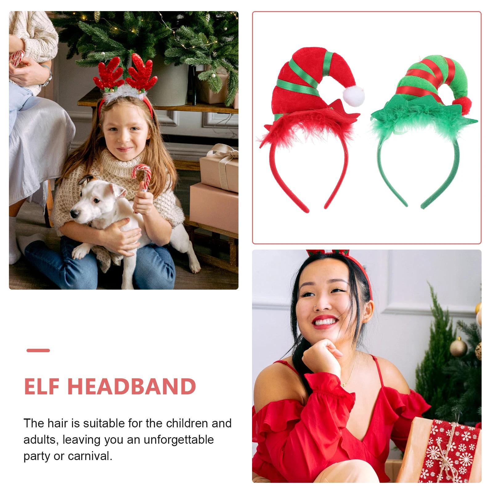 2pcs Christmas Themed Hairbands Festival Party Headdress Elf Hat Design Lightweight Decorative Hairband For Kids Adults Xmas
2pcs Christmas Themed Hairbands Festival Party Headdress Elf Hat Design Lightweight Decorative Hairband For Kids Adults Xmas