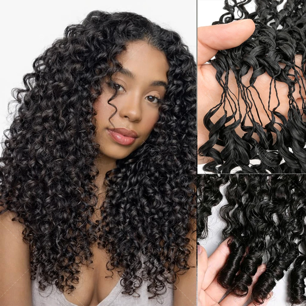 Natural Color Burmese Curly Feather Crochet Hair Pre Separated Knotless Crochet Extensions With Spiral Curly End For Braiding
Natural Color Burmese Curly Feather Crochet Hair Pre Separated Knotless Crochet Extensions With Spiral Curly End For Braiding