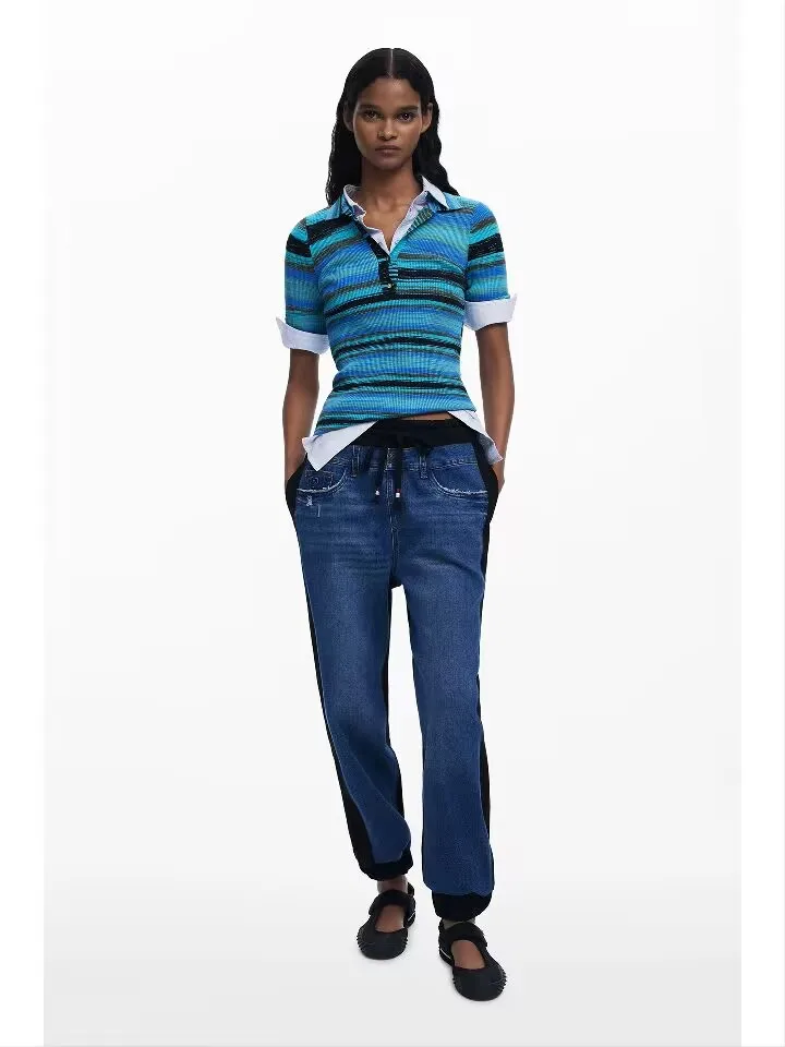 Испанский экспорт оригинальных одиночных лоскутных спортивных и повседневных свободных узких женских джинсов
Испанский экспорт оригинальных одиночных лоскутных спортивных и повседневных свободных узких женских джинсов