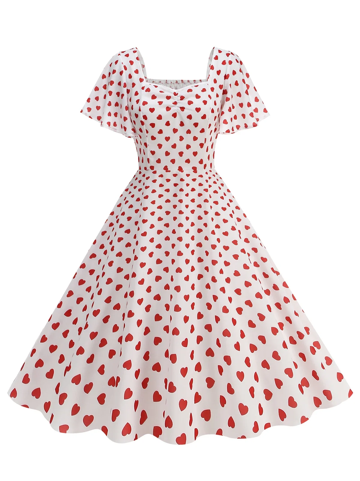 2025 Sweetheart Neck Heart Print Women Party Dresses Valentine's Day Flare Sleeve Summer Elegant Backless Casual Vintage Dress
2025 Sweetheart Neck Heart Print Women Party Dresses Valentine's Day Flare Sleeve Summer Elegant Backless Casual Vintage Dress
