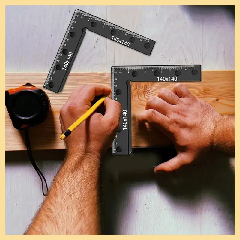 ABHI-90 Degree Ruler Right Angle Woodworking Square 90 Degree Angle Ruler Aluminum Alloy Carpenter Square Tool Professional
ABHI-90 Degree Ruler Right Angle Woodworking Square 90 Degree Angle Ruler Aluminum Alloy Carpenter Square Tool Professional