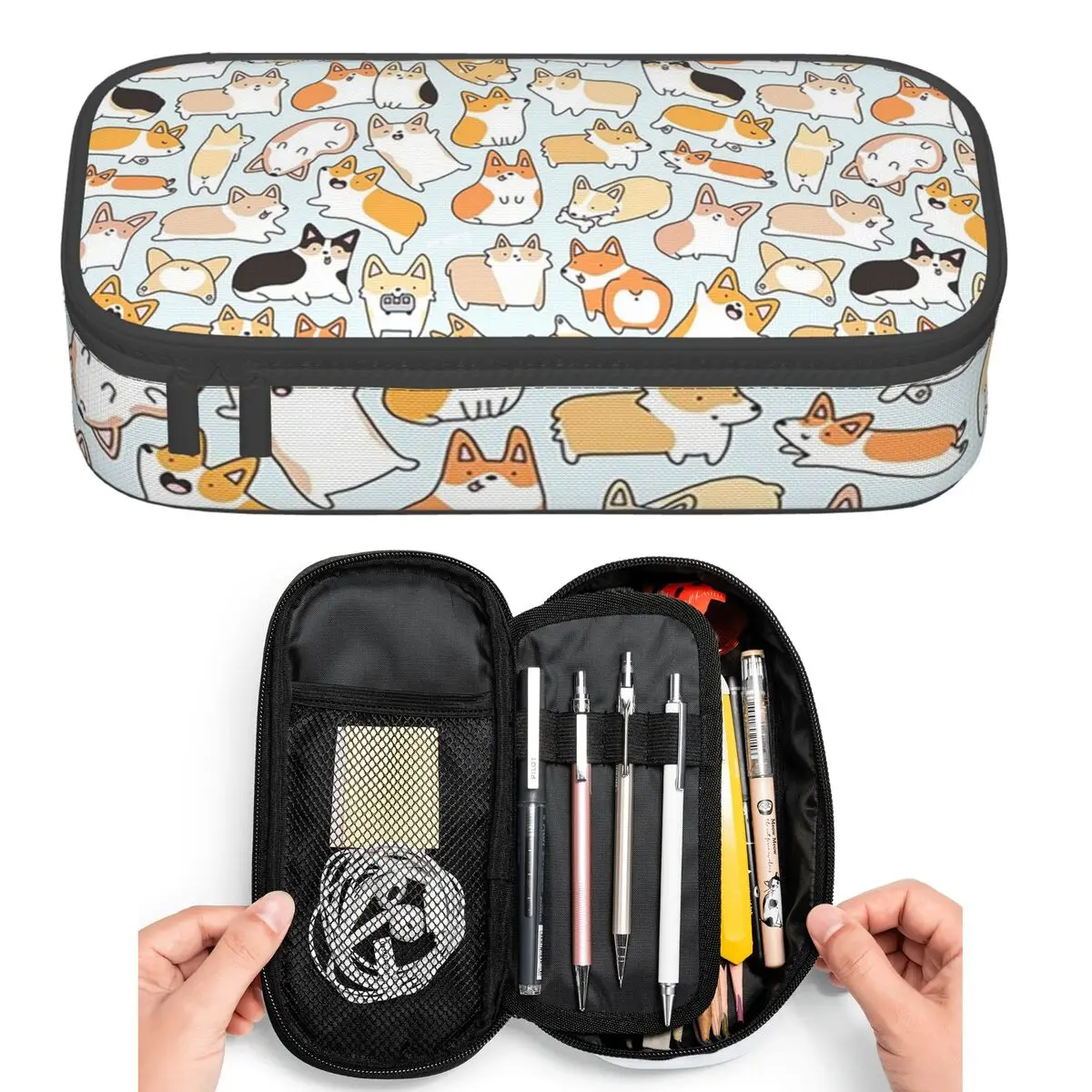 Cute Pet Dog Corgi Pattern Pencil Cases for Student Pen Box Pencil Bag Big Capacity Pencil Pouch Pen Holder
Cute Pet Dog Corgi Pattern Pencil Cases for Student Pen Box Pencil Bag Big Capacity Pencil Pouch Pen Holder