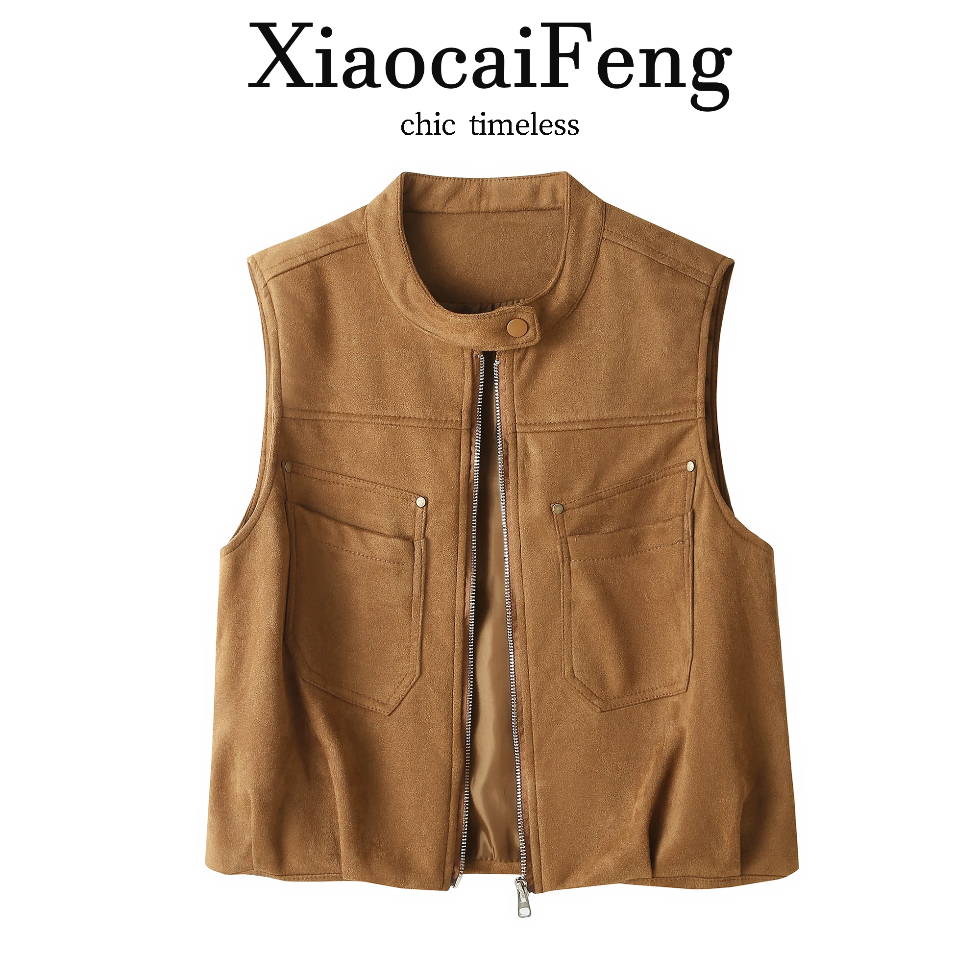 Retro American Suede Vest Women's Spring Autumn Murala Sleeveless Casual Outerwear Layering Versatile Leisure Coat
Retro American Suede Vest Women's Spring Autumn Murala Sleeveless Casual Outerwear Layering Versatile Leisure Coat