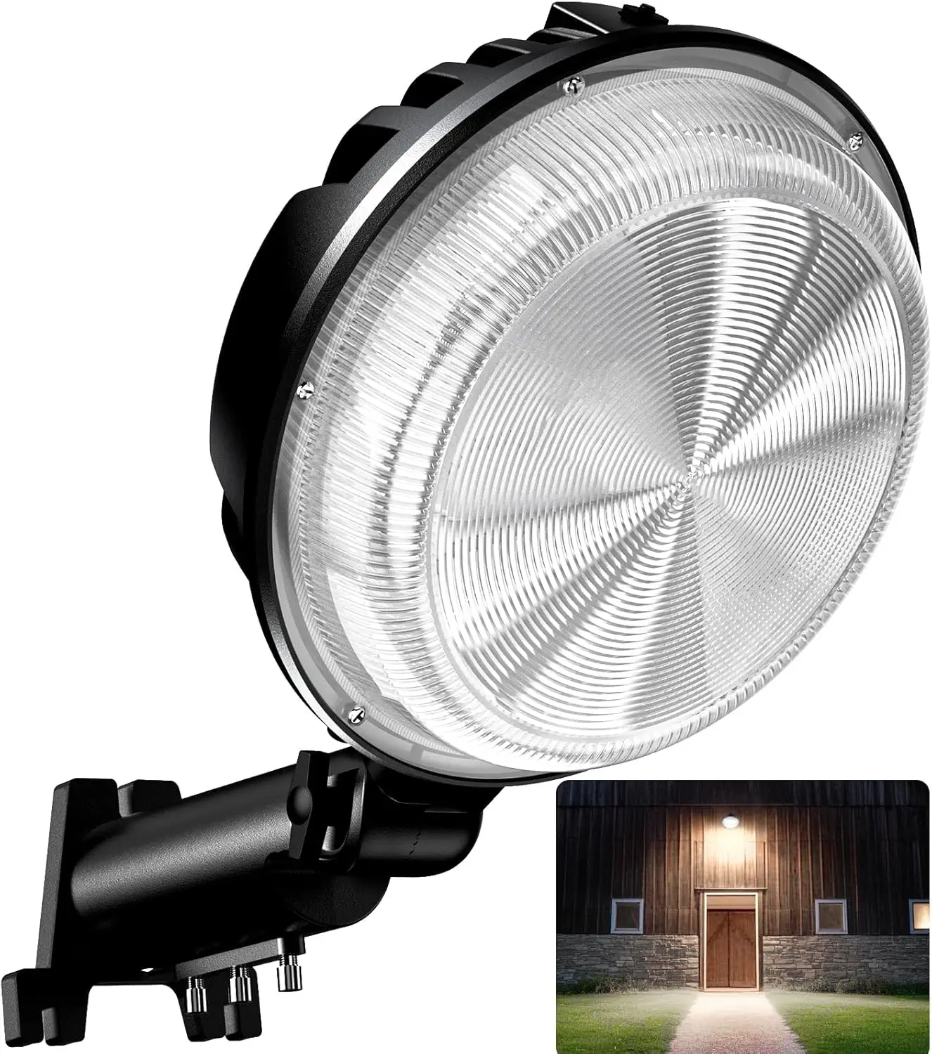 150W 20000LM LED Barn Light with Dusk to Dawn Sensor, Adjustable Angle & IP66 Waterproof for Outdoor Yard, Garage Security
150W 20000LM LED Barn Light with Dusk to Dawn Sensor, Adjustable Angle & IP66 Waterproof for Outdoor Yard, Garage Security