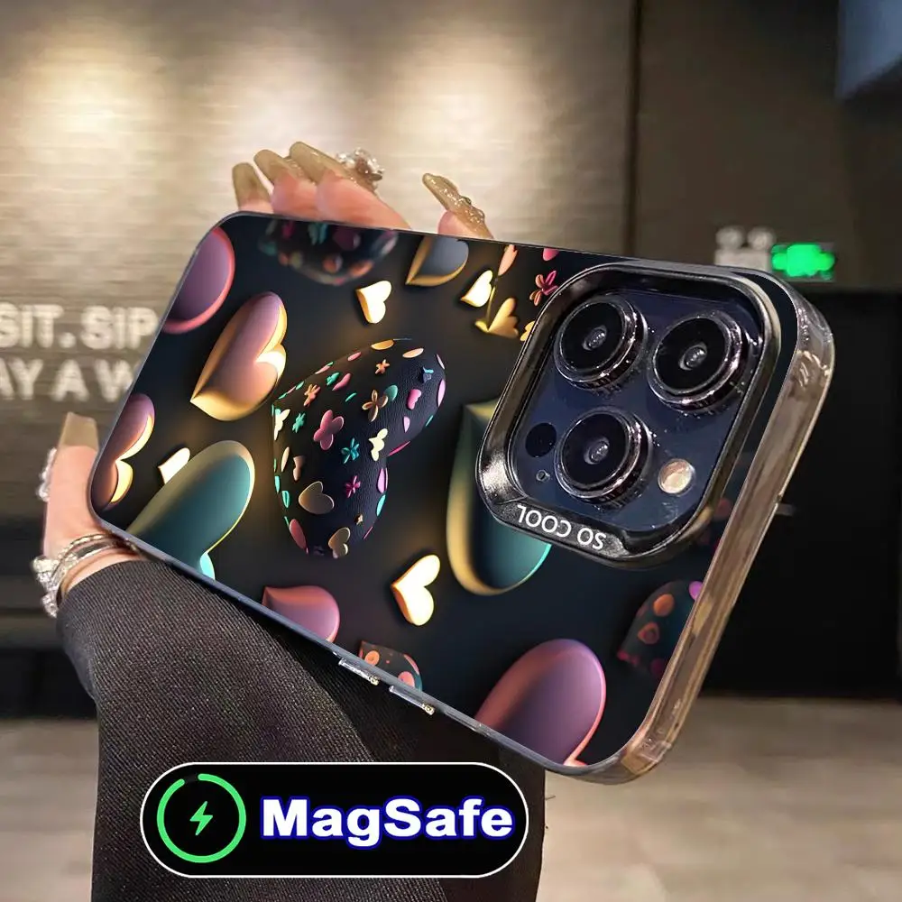 Чехол для мобильного телефона Y2K Glowing Hearts для iPhone 16, 15, 14, 13, 12, 11 Pro Max Plus MagSafe, полупрозрачный цветной чехол, роскошный красивый чехол
Чехол для мобильного телефона Y2K Glowing Hearts для iPhone 16, 15, 14, 13, 12, 11 Pro Max Plus MagSafe, полупрозрачный цветной чехол, роскошный красивый чехол