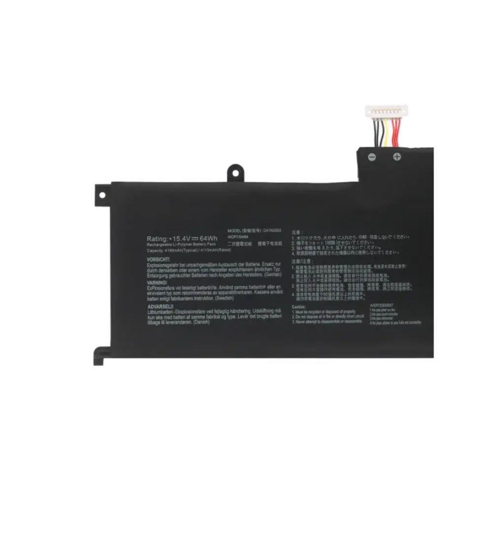 15,4 В 64 Втч для Asus ZenBook Pro 15 UX535 UX535L UX535LH UX535LI UX535LH-BH74 UX535LH-BN002T C41N2002 Аккумулятор для ноутбука
15,4 В 64 Втч для Asus ZenBook Pro 15 UX535 UX535L UX535LH UX535LI UX535LH-BH74 UX535LH-BN002T C41N2002 Аккумулятор для ноутбука