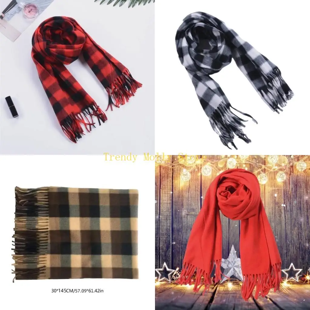 N5KB Christmas Plaids Blanket Winter Scarf Warm Large Tartan Wrap Oversized Shawl Classical Tassels Decor
N5KB Christmas Plaids Blanket Winter Scarf Warm Large Tartan Wrap Oversized Shawl Classical Tassels Decor
