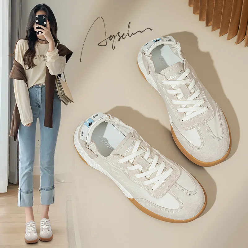 Немецкие тренировочные туфли Tide Ballet Series, весенне-осенние белые дышащие туфли на мягкой подошве с мягкой подошвой, женские спортивные парусиновые туфли для отдыха
Немецкие тренировочные туфли Tide Ballet Series, весенне-осенние белые дышащие туфли на мягкой подошве с мягкой подошвой, женские спортивные парусиновые туфли для отдыха