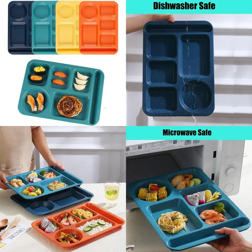 unbreakable divided plates for adults,4 pack 14 inch reusable portion control plate,6 compartments food serving tray for kitchen
unbreakable divided plates for adults,4 pack 14 inch reusable portion control plate,6 compartments food serving tray for kitchen
