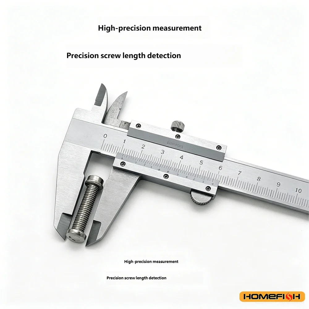 Mechanical Vernier Caliper Four-Function Caliper Stainless Steel Industrial-Grade Depth Gauge