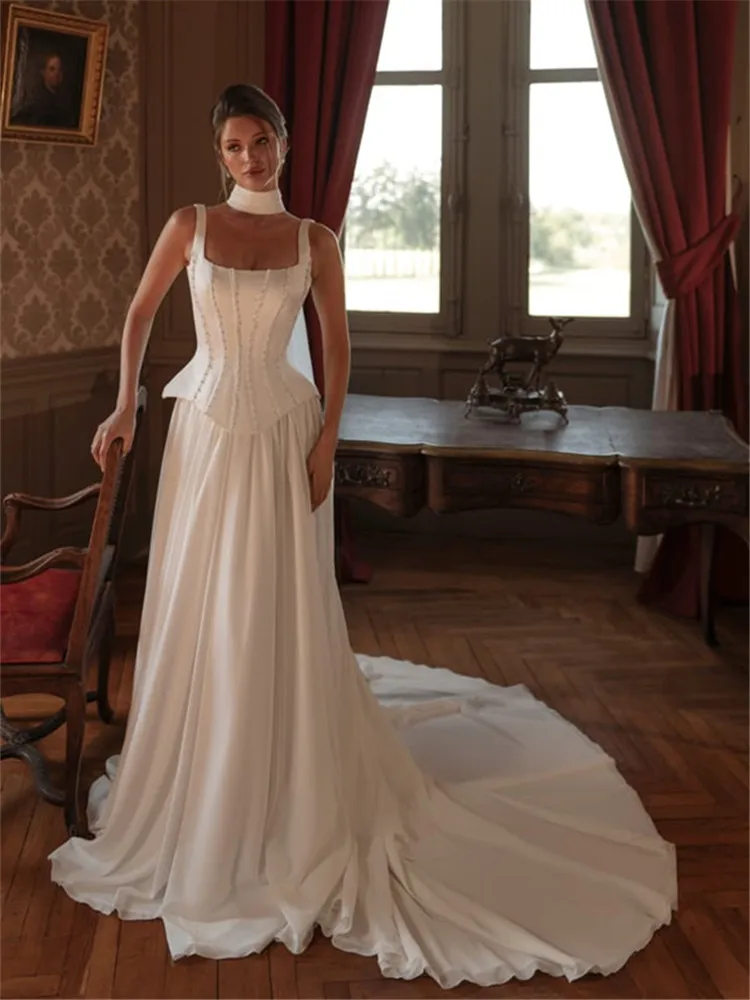 Corset Wedding Dress Satin Vestido Noiva Minimalista Vestidos De Novia Civil White Bespoke Dresses 2025 Robe Mariage Casamento
Corset Wedding Dress Satin Vestido Noiva Minimalista Vestidos De Novia Civil White Bespoke Dresses 2025 Robe Mariage Casamento