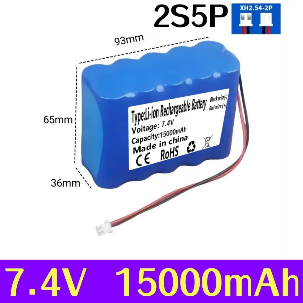 7.4V 18650 3Ah/6Ah/9Ah/12Ah/15Ah 2S lithium battery Rechargeable battery pack for megaphone speaker accessories with XH-2P Plug.
7.4V 18650 3Ah/6Ah/9Ah/12Ah/15Ah 2S lithium battery Rechargeable battery pack for megaphone speaker accessories with XH-2P Plug.