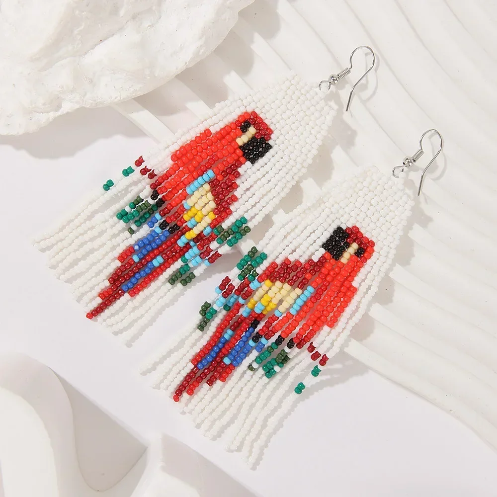 2025 Handmade Beaded Earrings Tassel Parrot Design Originality Hand Knitting Bohemia Beaded Earrings for Women
2025 Handmade Beaded Earrings Tassel Parrot Design Originality Hand Knitting Bohemia Beaded Earrings for Women
