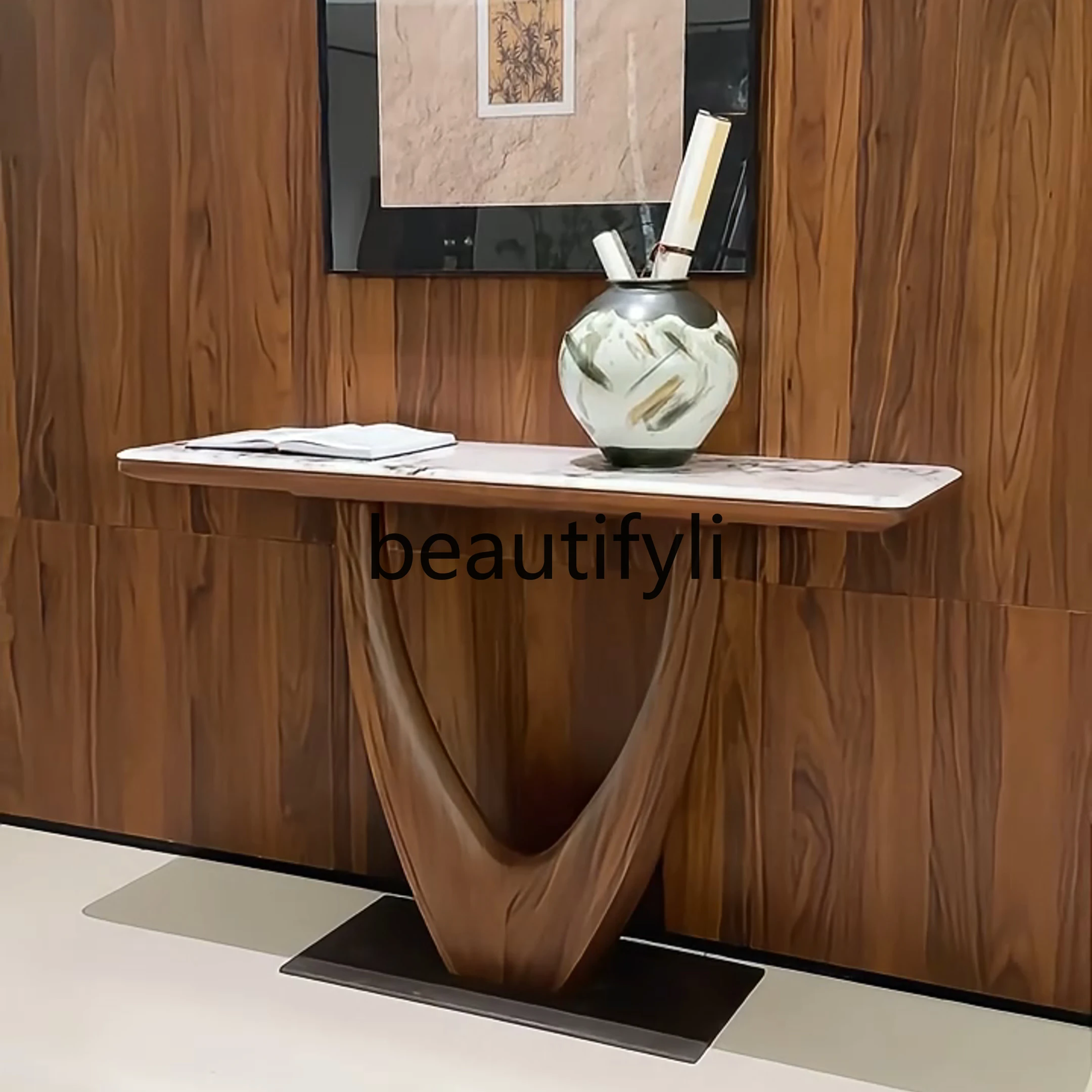 New Chinese Style Entryway Table North American Black Walnut Wood Rock Plate Entryway Table Solid Wood End View Table
New Chinese Style Entryway Table North American Black Walnut Wood Rock Plate Entryway Table Solid Wood End View Table