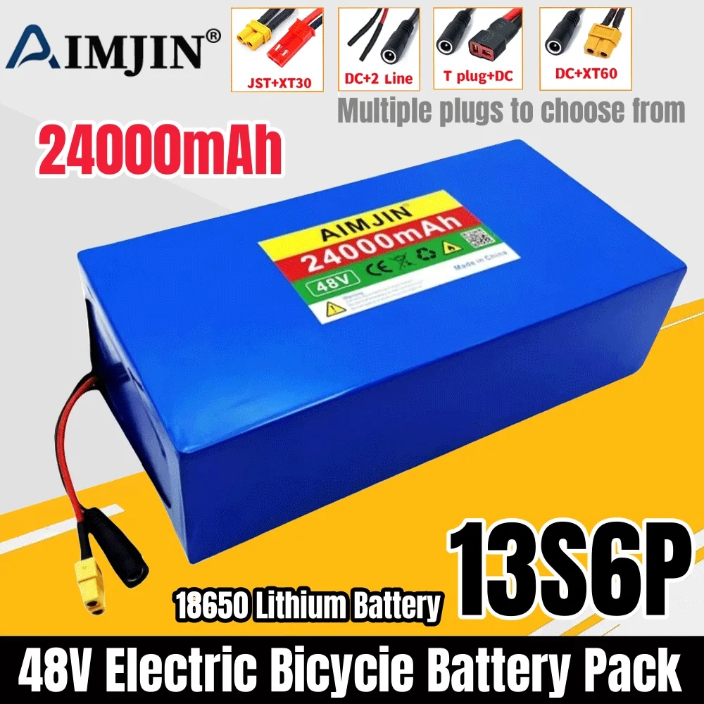 48V 24000mAh 13S6P lithium-ion battery pack 48V 24AH 18650 1500W electric, scooter and bicycle battery, built-in 50A BMS+charger
48V 24000mAh 13S6P lithium-ion battery pack 48V 24AH 18650 1500W electric, scooter and bicycle battery, built-in 50A BMS+charger