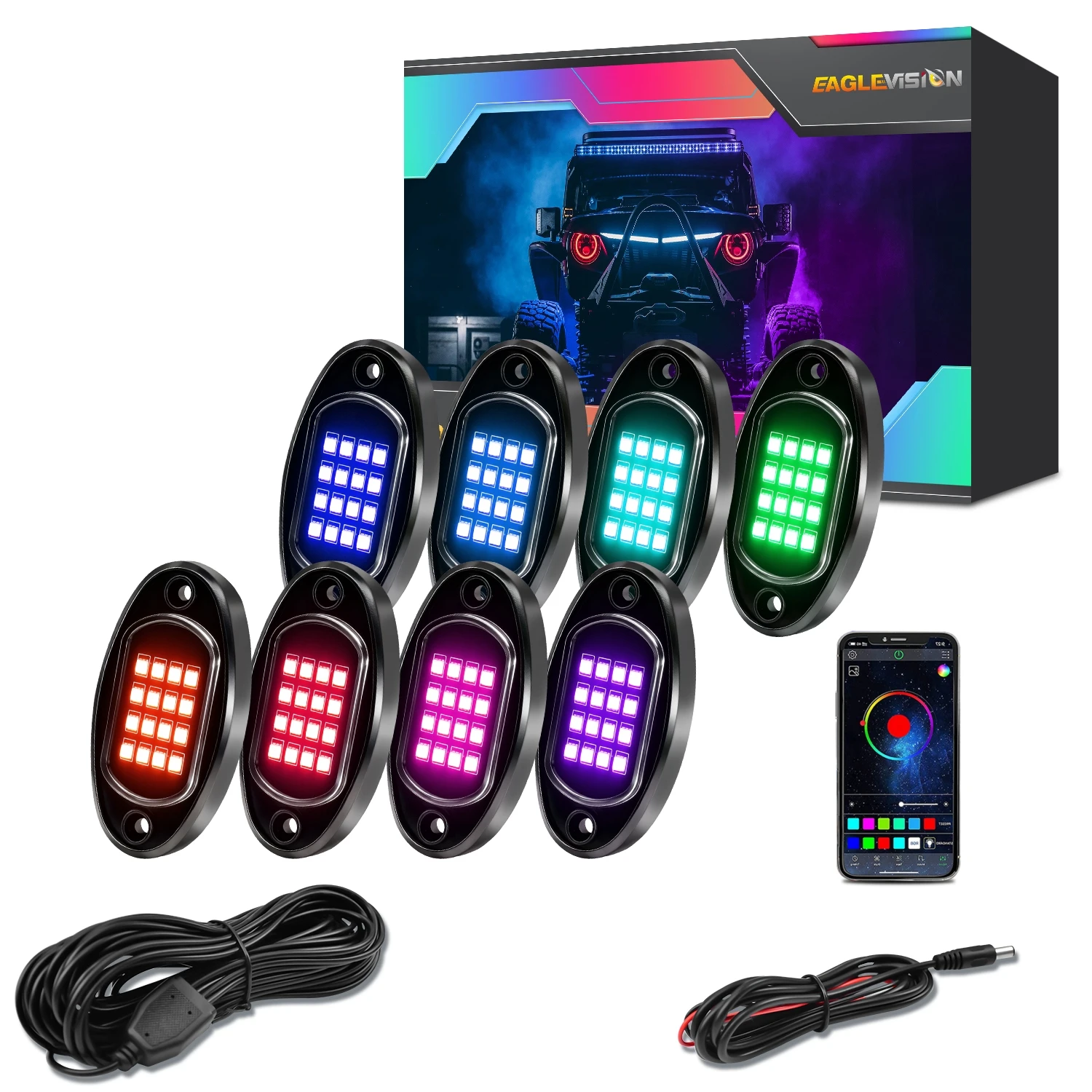 RGB G10 Car Chassis Underglow Light 8-In-1 12-in-1 16 LED Beads APP Controlled Auto Underbody Neon Atmosphere Decor Strip Lamp
RGB G10 Car Chassis Underglow Light 8-In-1 12-in-1 16 LED Beads APP Controlled Auto Underbody Neon Atmosphere Decor Strip Lamp