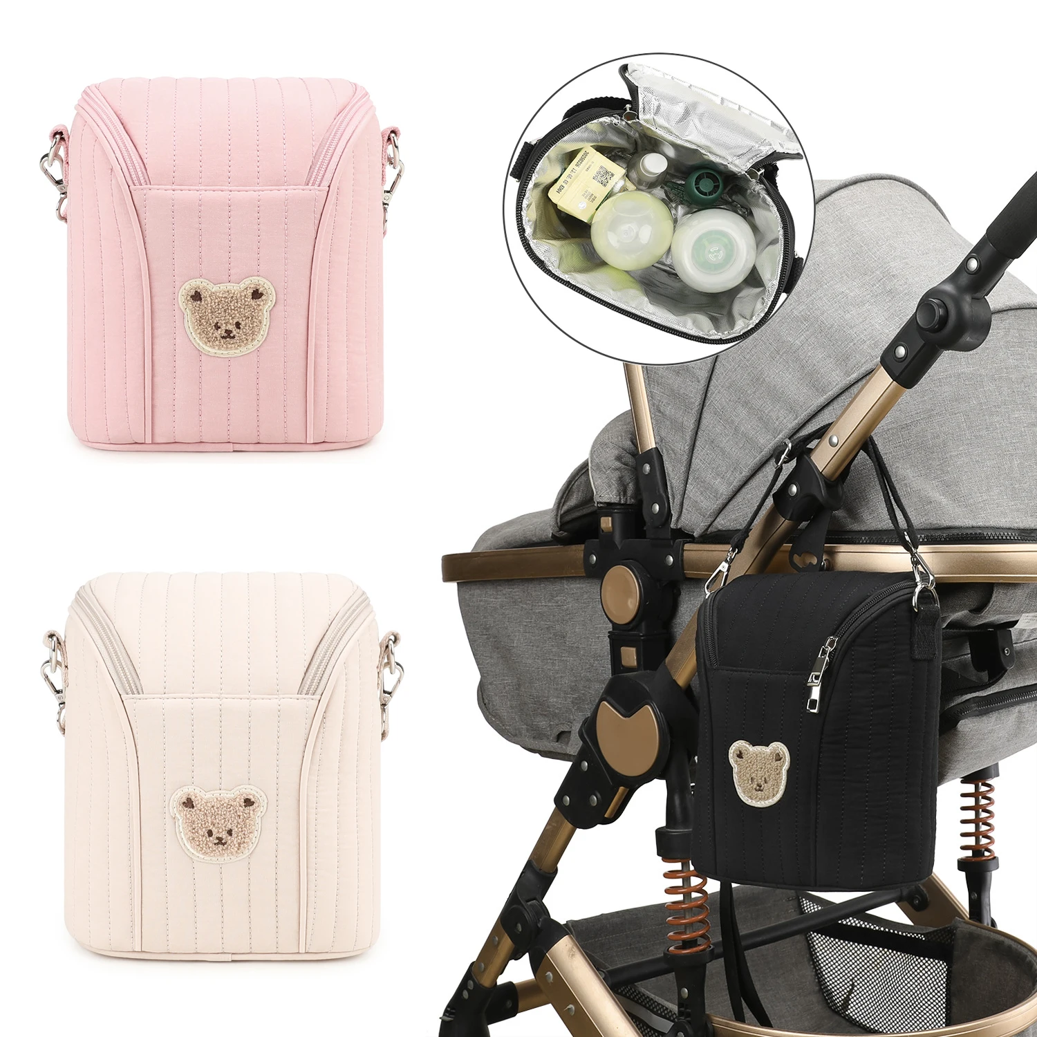 Bear Thermal Insulation Bag for Breast Milk Baby Diaper Bag for Stroller Cotton Lightweight Newborn Nappy Bags for Mommy
Bear Thermal Insulation Bag for Breast Milk Baby Diaper Bag for Stroller Cotton Lightweight Newborn Nappy Bags for Mommy