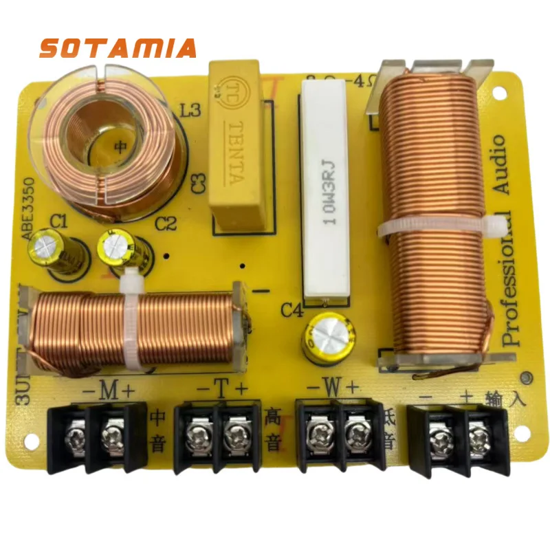 Аудиоразделитель SOTAMIA 1, высокий, 1 низкий, 1 средний, трехсторонний, 400 Вт, делитель кроссовера без сварки, портативный Bluetooth-динамик
Аудиоразделитель SOTAMIA 1, высокий, 1 низкий, 1 средний, трехсторонний, 400 Вт, делитель кроссовера без сварки, портативный Bluetooth-динамик