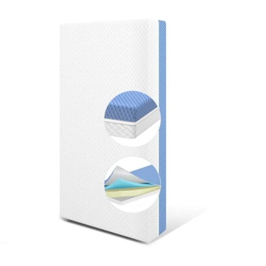 5"x 27.5"x52" Mattress, 2-Stage Dual-Sided Odorless and Noiseless Glue Free, 2 Independent Foam Layers, Water-Proof, Detachable
5"x 27.5"x52" Mattress, 2-Stage Dual-Sided Odorless and Noiseless Glue Free, 2 Independent Foam Layers, Water-Proof, Detachable