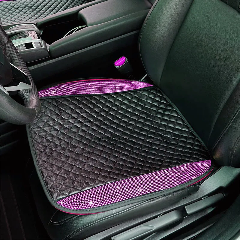 2PCS Crystal Rhinestones Leather Car Front Seat Covers Four Seasons Universal Car Seat Cushion For Women Diamond Car Accessories
2PCS Crystal Rhinestones Leather Car Front Seat Covers Four Seasons Universal Car Seat Cushion For Women Diamond Car Accessories