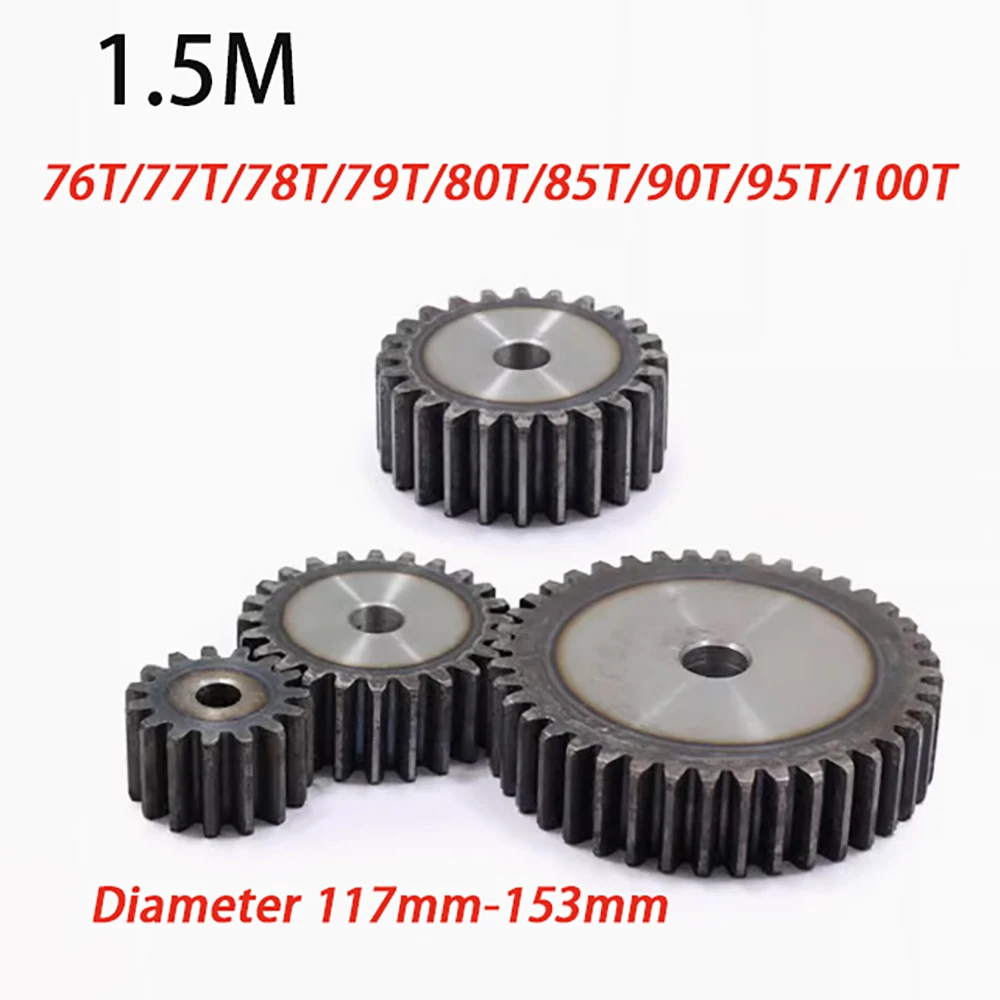 1Pcs 1.5 Mod 45#Steel Cylindrical Gear 76/77/78/79/80/85/90/95/100 Tooth Metal Transmission Gear Positive Gear Dia 93mm-115.5mm
1Pcs 1.5 Mod 45#Steel Cylindrical Gear 76/77/78/79/80/85/90/95/100 Tooth Metal Transmission Gear Positive Gear Dia 93mm-115.5mm
