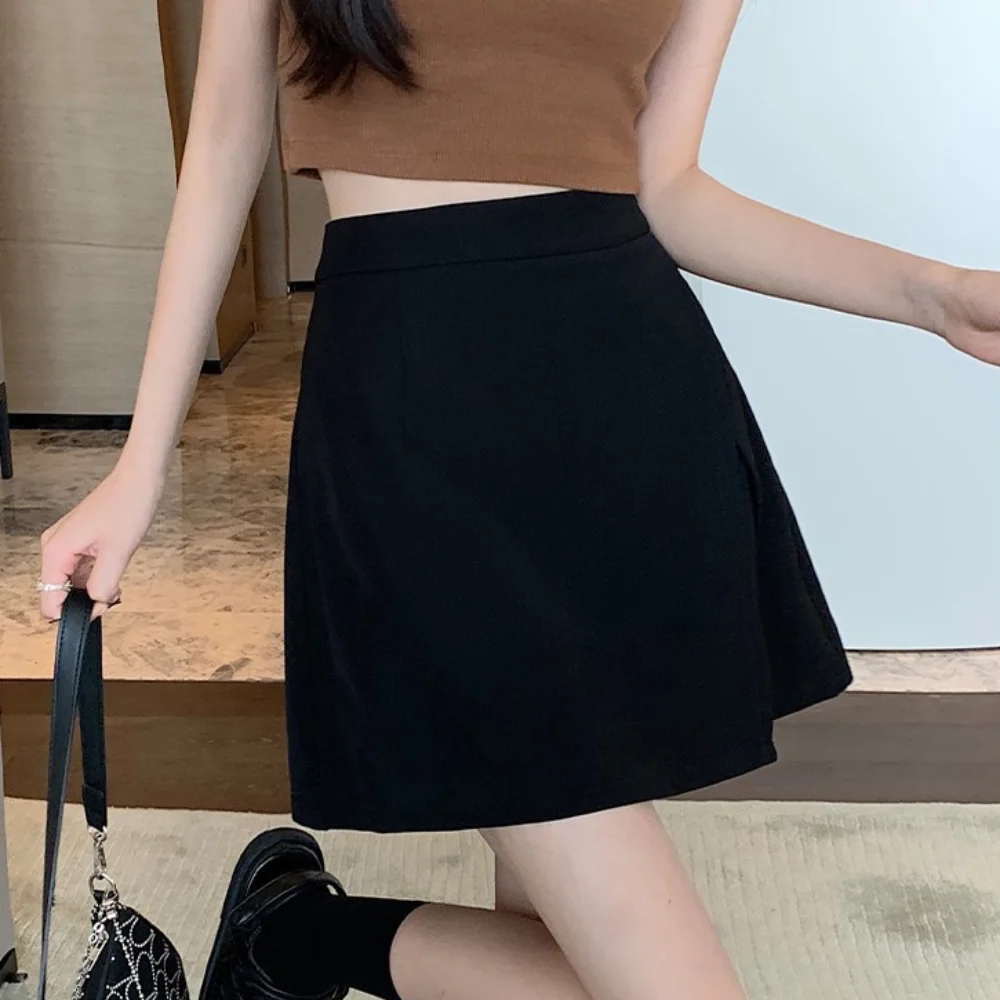 Split High Waist A Line Mini Skirt with Safety Pants Zipper Hip Wrapped Short Skirt Basic Y2k Women's Summer Skirts Summer
Split High Waist A Line Mini Skirt with Safety Pants Zipper Hip Wrapped Short Skirt Basic Y2k Women's Summer Skirts Summer
