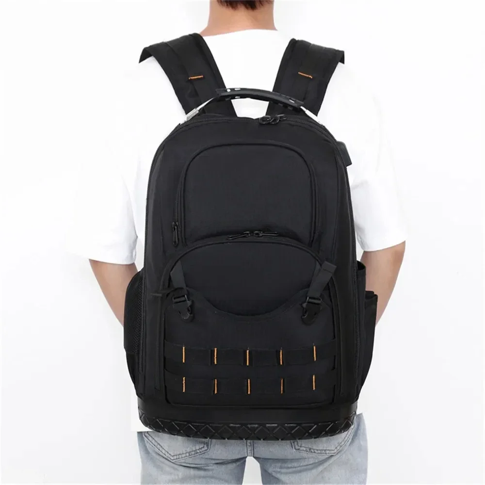 New Tool Backpack with Plastic Bottom Insert Pockets Large Transparent Zipper Pocket Tool Organizer for Electrician Tools
New Tool Backpack with Plastic Bottom Insert Pockets Large Transparent Zipper Pocket Tool Organizer for Electrician Tools