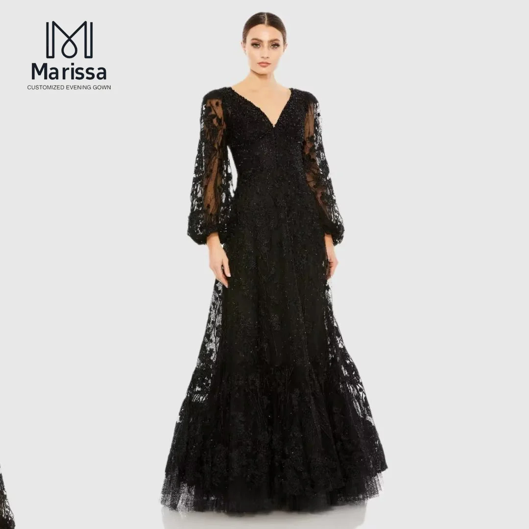Marissa Lace Tulle Women Evening Dress Woman Custom Made Bespoke Occasion Dresses D/party Ball Gown Line A Black Noble Prom 2025
Marissa Lace Tulle Women Evening Dress Woman Custom Made Bespoke Occasion Dresses D/party Ball Gown Line A Black Noble Prom 2025