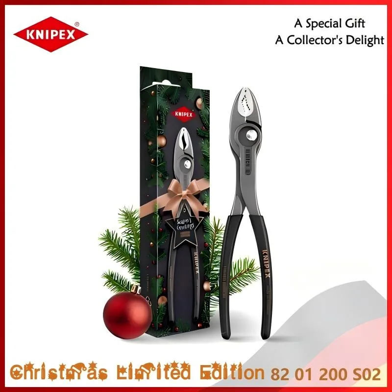 Knipex 8201200S02 TwinGrip Holiday Edition 8-дюймовые регулируемые плоскогубцы для водяного насоса — многофункциональные, двухкулачковые, с высоким крутящим моментом, черные
Knipex 8201200S02 TwinGrip Holiday Edition 8-дюймовые регулируемые плоскогубцы для водяного насоса — многофункциональные, двухкулачковые, с высоким крутящим моментом, черные