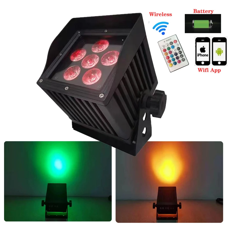 New 6X18W LED 6in1 RGBWA+UV Outdoor Waterpoof Battery Par Light Wireless Remote Control for Wedding DJ Bar Club
New 6X18W LED 6in1 RGBWA+UV Outdoor Waterpoof Battery Par Light Wireless Remote Control for Wedding DJ Bar Club