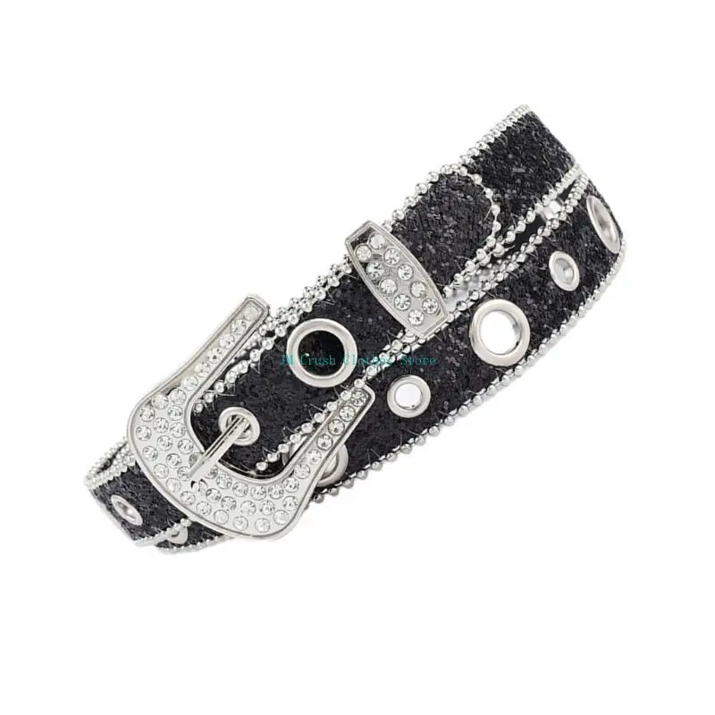 K1ME Shinning Buckle Waist Belts for Rock Fans Adjustable Belt for Cowboy Teens Female Jeans Skirt Waistband
K1ME Shinning Buckle Waist Belts for Rock Fans Adjustable Belt for Cowboy Teens Female Jeans Skirt Waistband